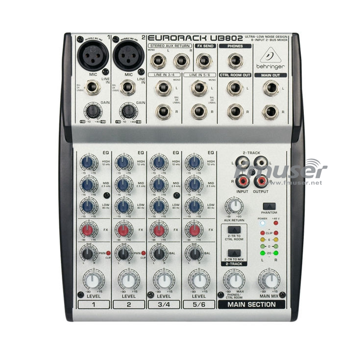 FMUSER Beringer EURORACK UB802 Àudio Mixer