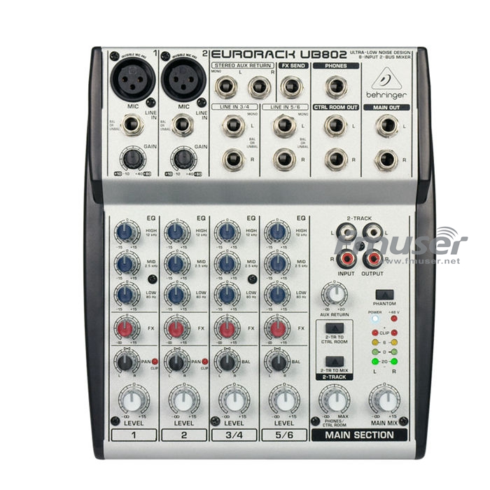 FMUSER Beringer EURORACK UB802 ऑडियो मिक्सर