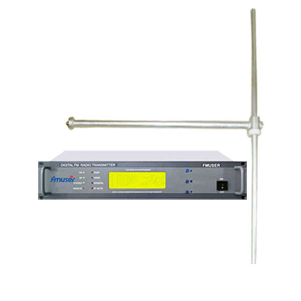 FMUSER FU618F-300C Professional 300Watt FM-sändare FM-sändningssändare + FU-DV1 Dipolantenn + 30M 1/2 '' kabel för FM-radiostation