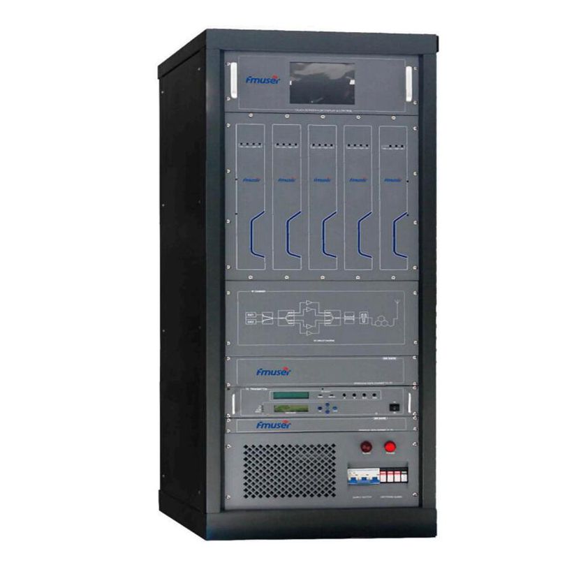 FMUSER FU518D-1kW 1kw 1000w DVB-T เครื่องส่งสัญญาณออกอากาศโทรทัศน์ระบบดิจิตอล Territorial โทรทัศน์ Numerique Terrestre TNT (DVB-T / ATSC / ISDB-T) สำหรับสถานีโทรทัศน์มืออาชีพ RS485 / 232 MCU Control