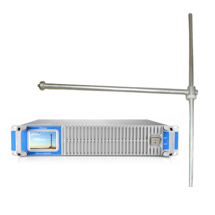 FMUSER 1000Watt 1KW FM radiozenderstel FSN-1000T 1KW aanraakscherm FM-sender met FU-DV1-antenne + 30m 1/2 "kabel