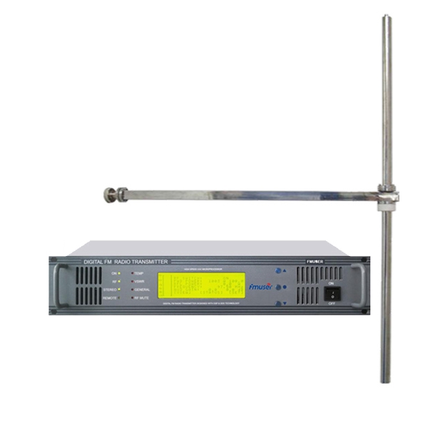 FMUSER FU618F-500C Professional 500Watt FM-sändare FM-radiosändare + FM-DV1 Dipole-antenn för FM-radiostation