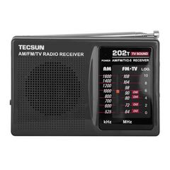 วิทยาเขตวิทยุแบบพกพา TESCUN R202T R-202T FM AM เมกะวัตต์วิทยุโทรทัศน์รับสัญญาณท่องเที่ยว