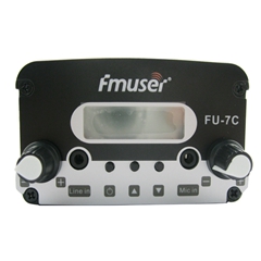 FMUSER FU-7C 7W Transmetues me energji të ulët FM Transmetues FM PLL Transmetues stereo FM Transmetues FM Exciter 1.5w / 7w I rregullueshëm për kinema të vogla radio / drive-in Cinema CZH-7C CZE-7C