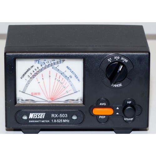 Fmuser NISSEI Original RX-503 SWR / Watt Meter 1.8-525MHz 2/20 / 200W untuk Radio Dua hala