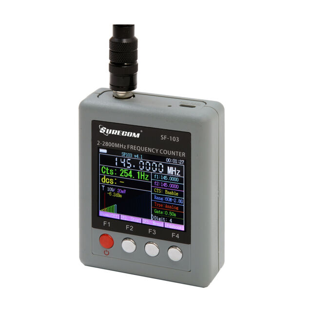 FMUSER Surecom DMR SF-103 Handfrequenz-Zähler Digitaler Zweiwege-Hochfrequenzleser Messgerät Stummschaltung