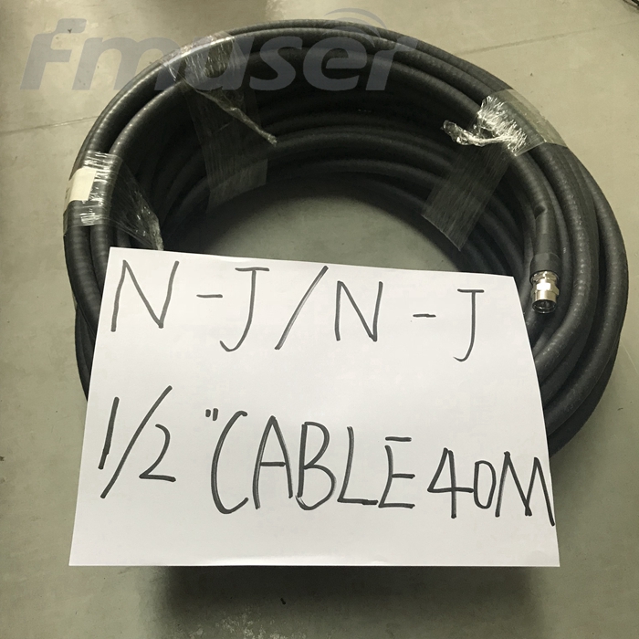 FMUSER 1/2'' RF Cable FM Antenna Feeder Cable Coaxial 40 Meters with N-J N-J Connector L16 Male -L16 Male Connector