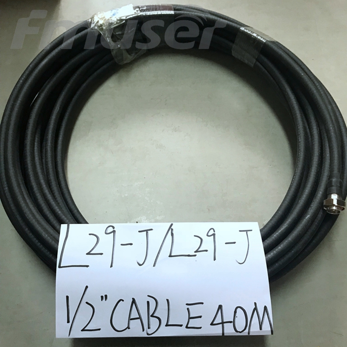 FMUSER 1/2 '' RF kablea FM Antena elikadura kable coaxial 40 metro L29-J L29-J konektorearekin L29 gizona -L29 gizonezko konektorea