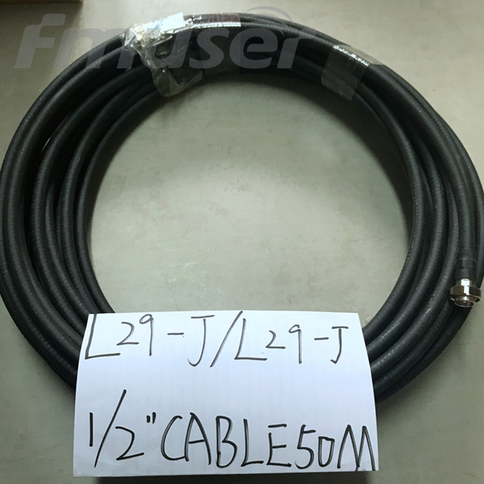 FMUSER 1/2 '' Kabel RF FM Antena Penyambut Kabel Coaxial 50 Meter dengan L29-J L29-J Penyambung L29 Male -L29 Male Connector