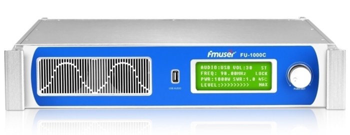 FMUSER FU-1000C 1U 1KW 1000W FM Transmitter with RDS Encoder+FU-DV1  Antenna+30M 1/2Cable-Products-FMUSER FM/TV Broadcast One-Stop Supplier