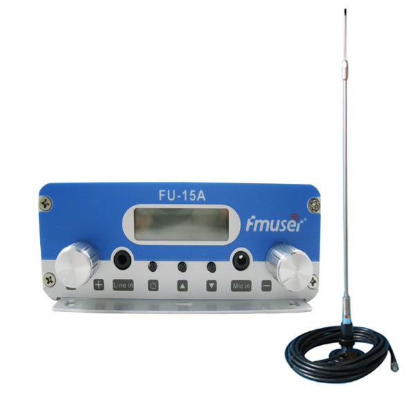 Wholesale Amazon FMUSER FU-15A 15W FM Broadcast Transmitter FM Exciter+CA200 Car Sucker FM Antenna Kit For Drive-in Movie Theater Church Parking Lot Service Car Radio Station CZE-15A CZH-15A